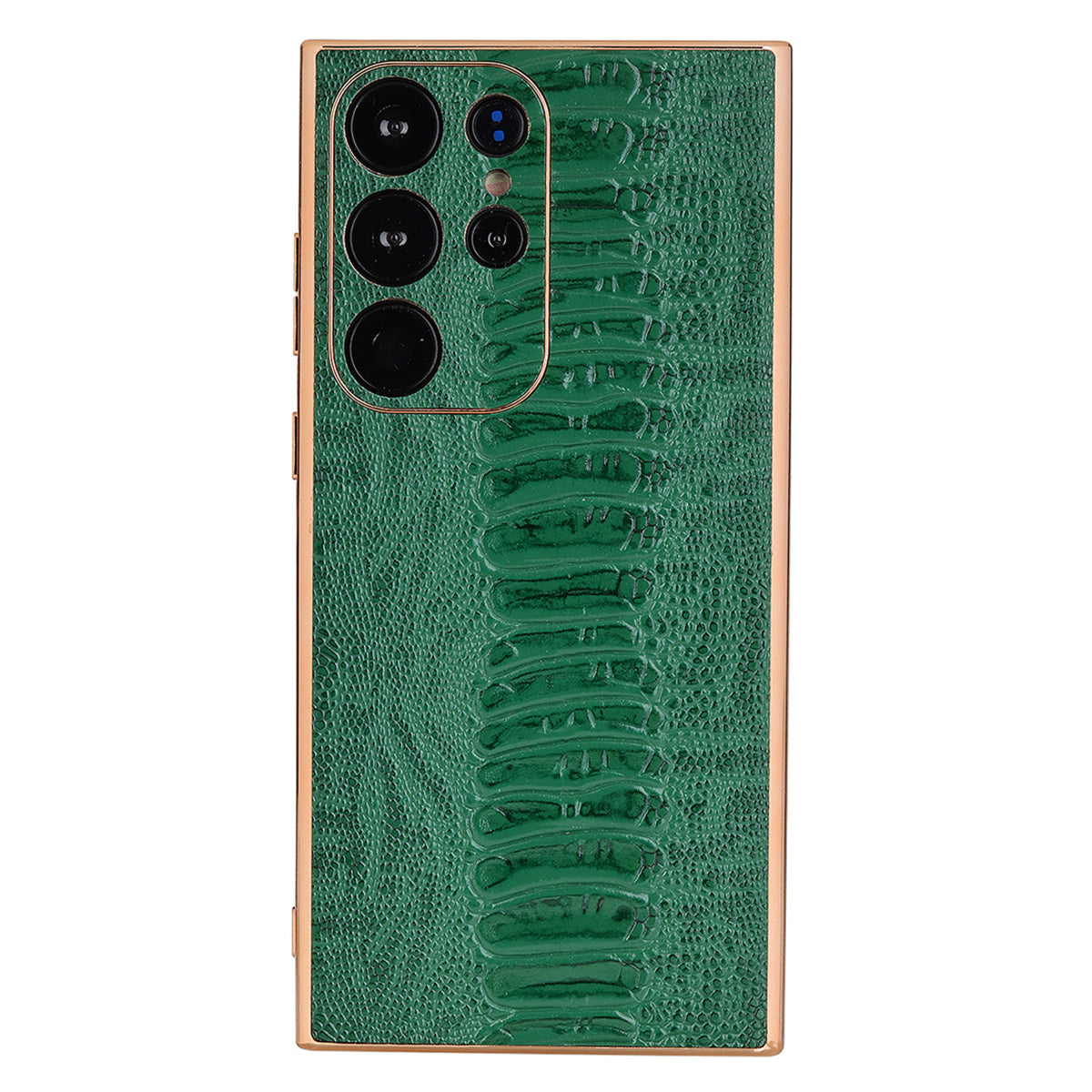 For Samsung Galaxy S23 Ultra Electroplating Crocodile Texture Case Genuine Cow Leather Coated PC TPU Cover For Samsung Galaxy S23 Ultra Electroplating Crocodile Texture Case Genuine Cow Leather Coated PC TPU Cover